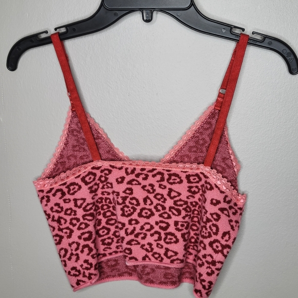 SHEIN Pink Leopard Crop Top Medium - Picture 5 of 5